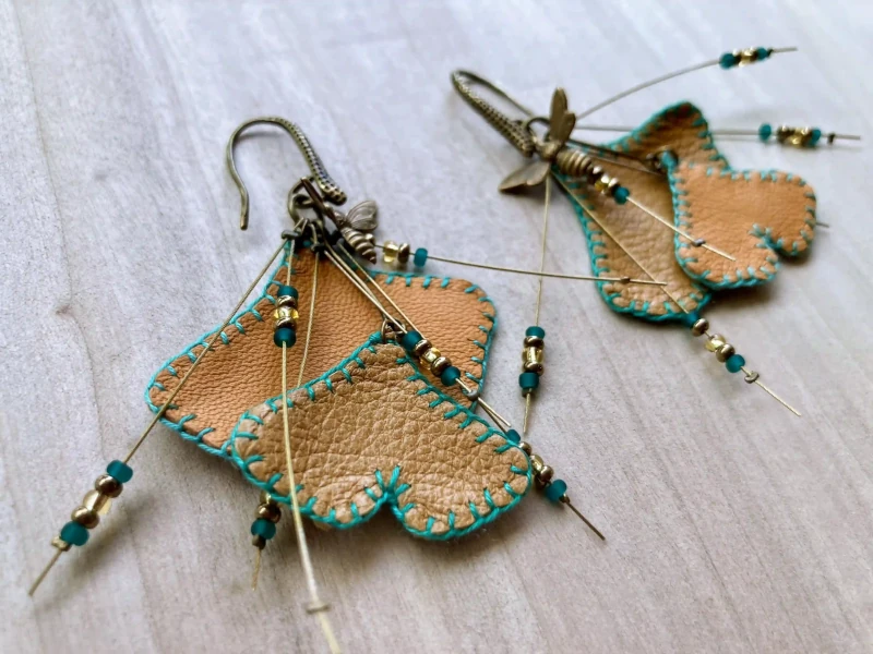 Boucles d'oreilles en cuir